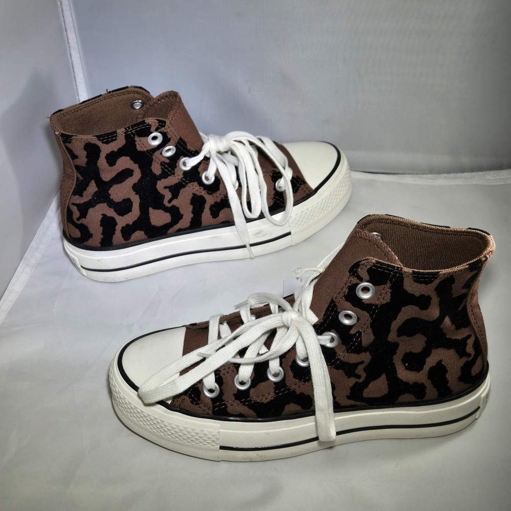 Converse Chuck Taylor Leopard Remix Lift Platform Hi Top Shoe Womens 6‎ New - Picture 3 of 9